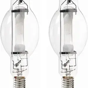 Bluex Bulbs (2 Pack MH1000/U/BT37 1000W Metal Halide Bulb Mogul Base (E39) - BT37 Clear M47 HID Lamp 110,000 Lumens 4000K