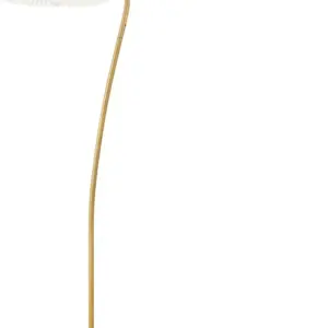 Globe Electric 61000043 62" Floor Lamp, Wood Toned, White Pleated Fabric Shade, Pivot Joint on Shade, in -Line On/Off Foot Switch, Black Cord, Reading, Office Accessories, Home Improvement